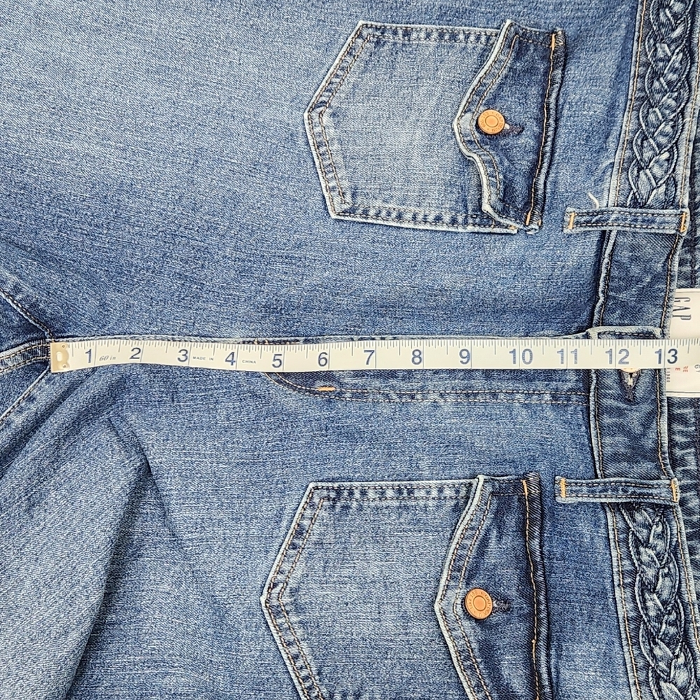 GAP 70s Flare High Rise Cotton Blend Denim Light Wash Jeans. 33/ 16 Tall - Picture 11 of 14